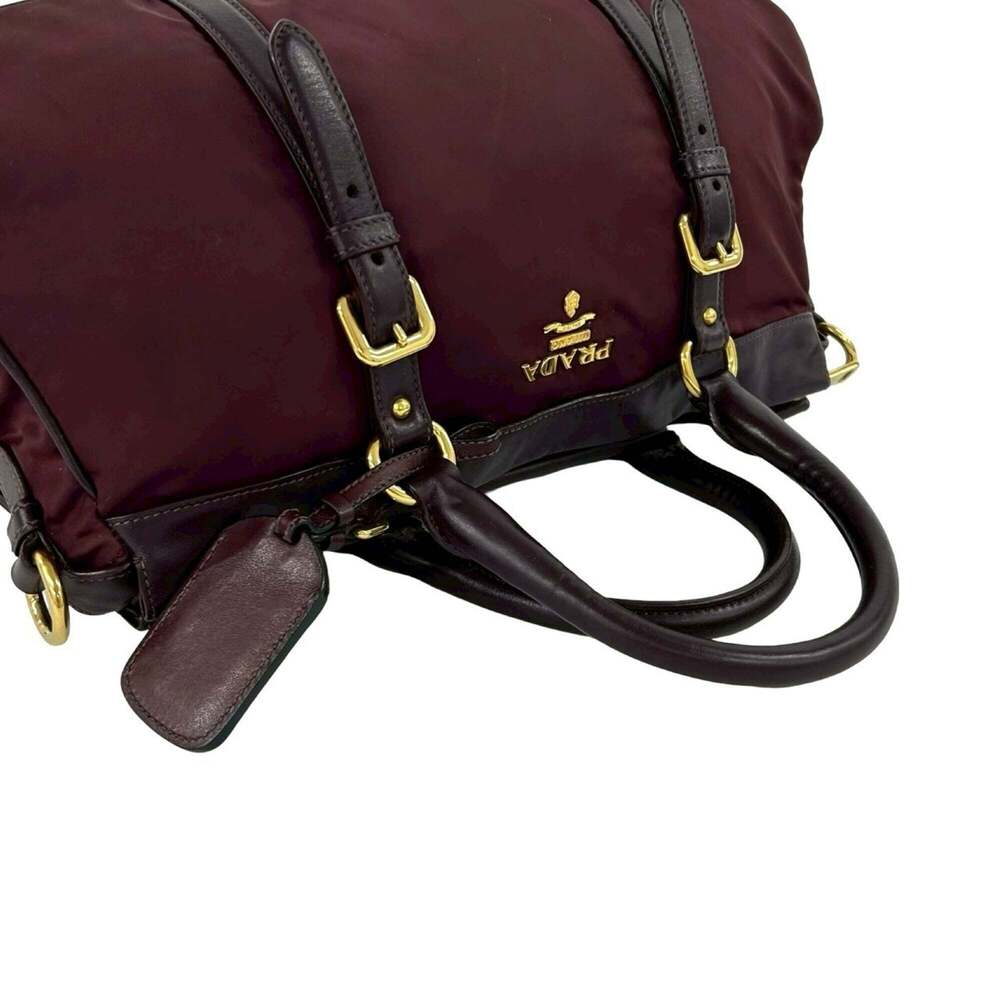 PRADA Red Leather Shoulder Bag - Picture 4 of 10